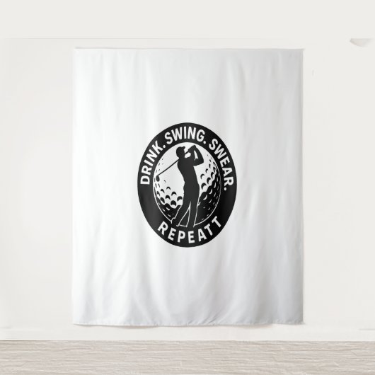 Tenture Drink Swing Sweat Repeat Golf (Devant)