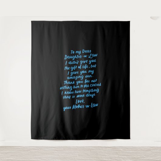 Tenture Drôle Belle-Fille À Ma Chère Belle-Fille (Devant)