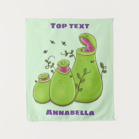 Tenture Drôle carnivore carnivore carnivore plante dessin (Devant)