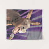 Tenture Drôle chanter âne ferme animal violet Arrière - pl (Devant (Horizontal))