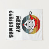 Tenture Drôle Chien Visage Gris Dessin Avec Casquette Du P (Devant (Horizontal))