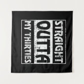 Tenture Drôle de 40e anniversaire tout droit sorti de la t (Devant (Horizontal))