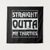 Tenture Drôle de 40e anniversaire tout droit sorti de la t (Devant)