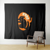 Tenture Drôle de chat (En situation (horizontale))