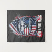 Tenture Drôle de le dire à mon visage drôle Chat (Devant (Horizontal))