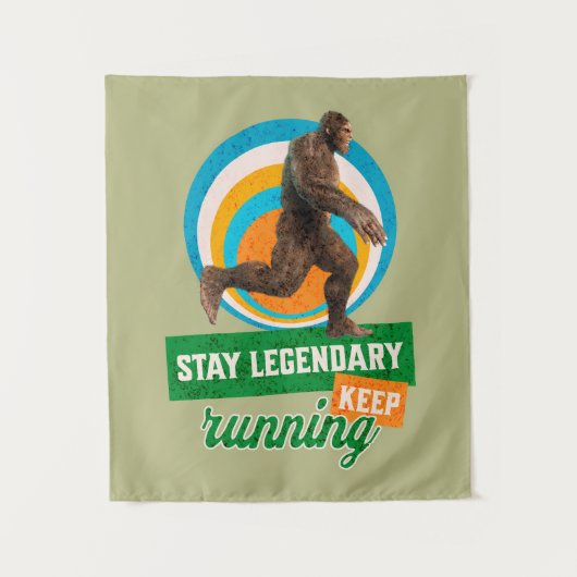 Tenture Drôle de motivation de course de Bigfoot (Devant)