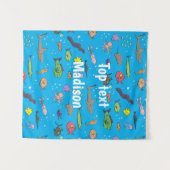 Tenture Drôle des créatures marines dessin motif (Devant (Horizontal))