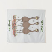 Tenture Drôle dessin animé du trio australien emu (Devant (Horizontal))