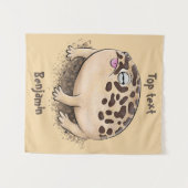 Tenture Drôle dessin de grenouille à pluie dans le désert (Devant (Horizontal))