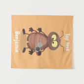 Tenture Drôle drôle de personnage de dessin animé de cafar (Devant (Horizontal))