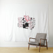 Tenture Drôle Halloween rose Fantôme Spooktacular Chat Fab (En situation (horizontale))