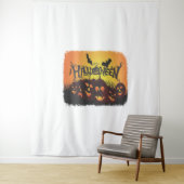 Tenture Drôle Happy Halloween design (En situation)