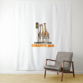 Tenture Drôle Jam de la Giraffe de Pun (En situation)