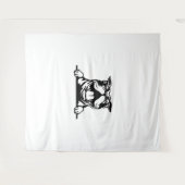 Tenture Drôle joyeux Bulldog (Devant (Horizontal))