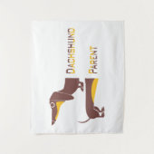 Tenture Drôle mignon dachshund pour parent chien long (Devant)