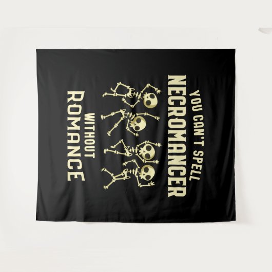 Tenture Drôle Necromancer Dansons Skeletons (Devant (Horizontal))