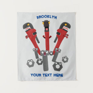 Tenture Drôle outil monstre de clé humour dessin animé