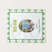 Tenture Drôle Six-tee Golf 60e Anniversaire (Devant (Horizontal))