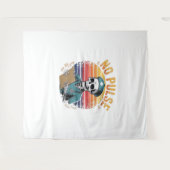 Tenture Drôle Skeleton Nurse No Pulse Design - Humour fonc (Devant (Horizontal))