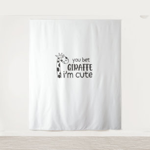 Tenture Drôle Tu paris Giraffe Je suis mignonne - Giraffe 