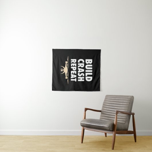 Tenture Drone Construire Crash Répéter (En situation (horizontale))