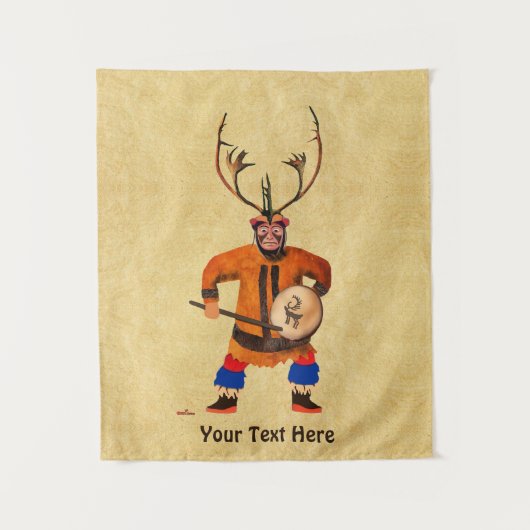 Tenture Drumming Shaman (Devant)