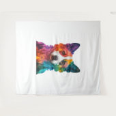 Tenture du chien coloré (Devant (Horizontal))