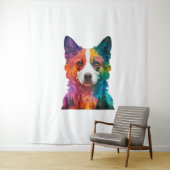 Tenture du chien coloré (En situation)