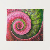 Tenture Dubman Designs : Fibonacci rose et vert lumineux (Devant (Horizontal))