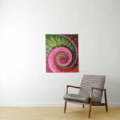Tenture Dubman Designs : Fibonacci rose et vert lumineux (En situation)