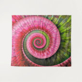 Tenture Dubman Designs : Fibonacci rose et vert lumineux (Devant (Horizontal))