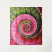 Tenture Dubman Designs : Fibonacci rose et vert lumineux (Devant)