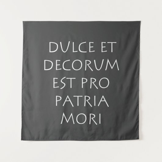 Tenture Dulce et decorum est pro patria mori (Devant)