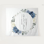 Tenture Dusty Blue Champagne Ivory Photo Booth fond (Devant (Horizontal))