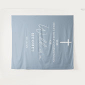 Tenture Dusty Blue First Holy Communion Fond photo (Devant (Horizontal))