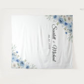 Tenture Dusty Blue Ivory Wedding Ceremony Contexte (Devant (Horizontal))