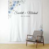 Tenture Dusty Blue Ivory Wedding Ceremony Contexte (En situation)