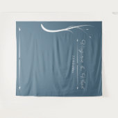 Tenture Dusty Blue Mariage Tapestry & Photo Booth Backdrop (Devant (Horizontal))