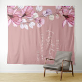 Tenture Dusty Rose Floral Holy Communion (En situation (horizontale))