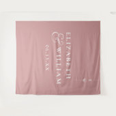 Tenture Dusty Rose Monogram Mariage arrière-plan photo (Devant (Horizontal))