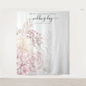 Tenture Dusty Rose rose Florals Mariage arrière-plan photo (Devant)