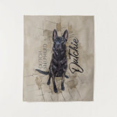Tenture Dutch Shepherd - Illustration utchie (Devant)
