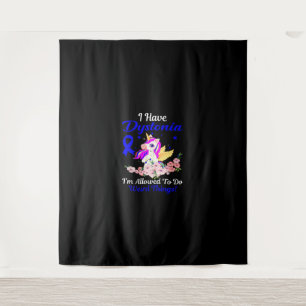 Tenture Dystonia Sensibilisation Funny Unicorn Ami Famille