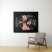 Tenture Eagle and Flag 250 Years of America 1776-2026 (En situation (horizontale))