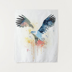 Tenture Eagle Wild Animal Nature Aquarelle Art Peinture