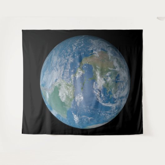 Tenture Earth globe with photo taken from space (Devant (Horizontal))