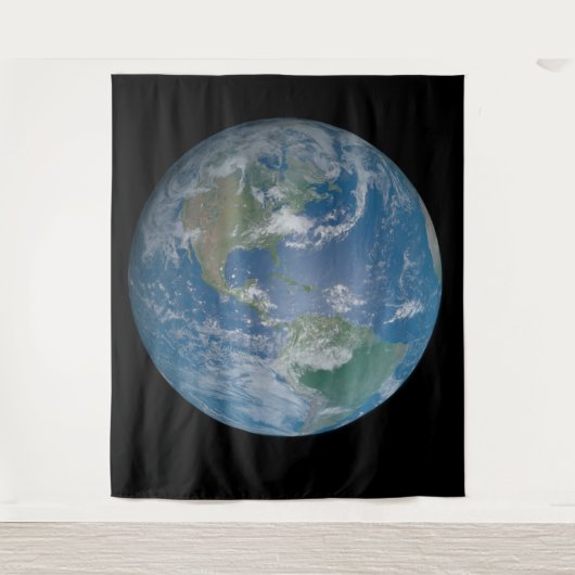 Tenture Earth globe with photo taken from space (Devant)
