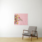 Tenture Easter Bunny and Tulips Tapestry - Rustic Home (En situation (horizontale))