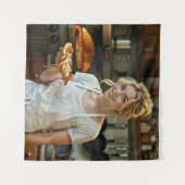 Tenture Eating Pizza Photo Personalize Customize (Devant (Horizontal))