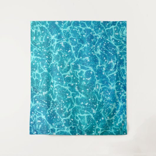 Tenture Eau de mer bleue avec étincelles (Devant)